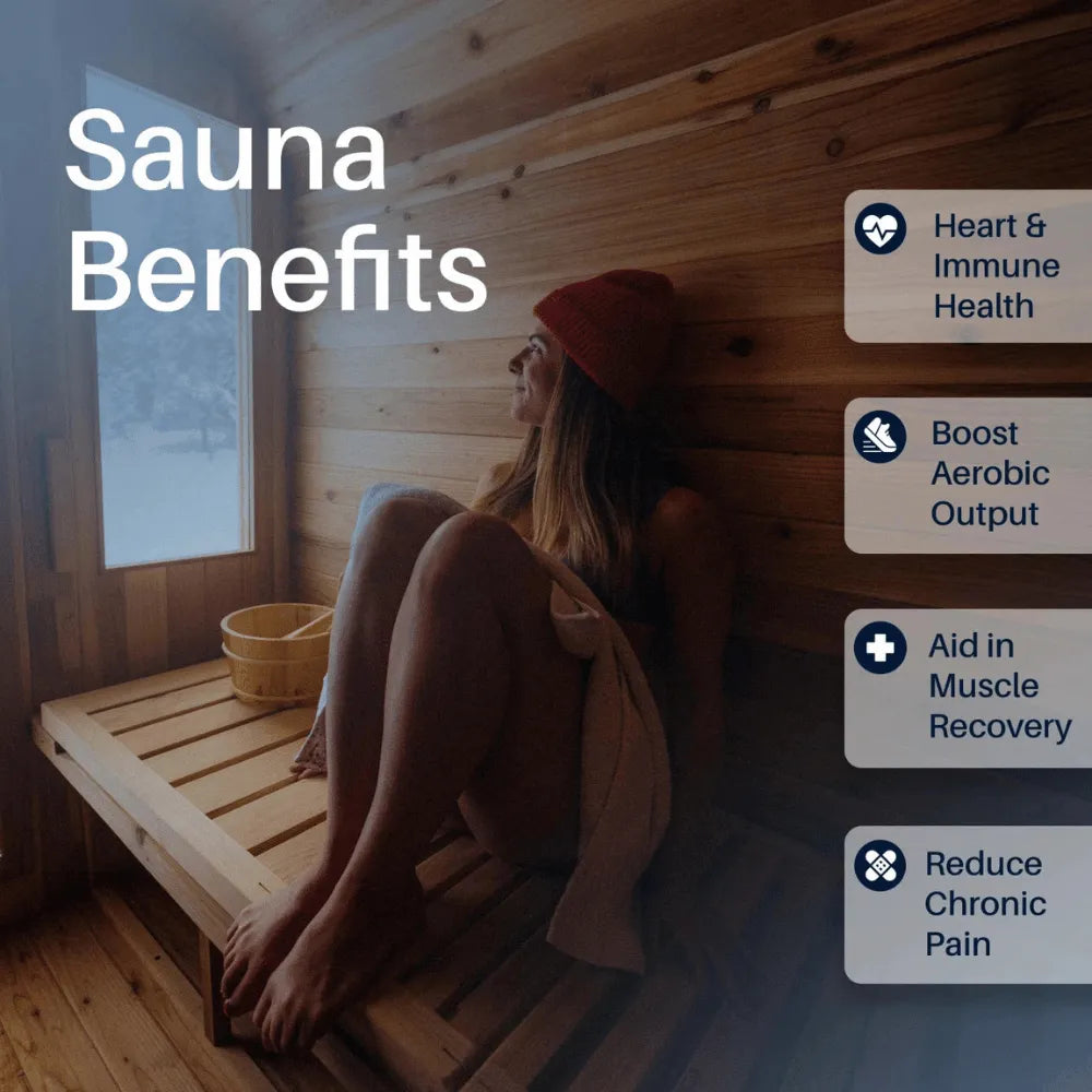 ALEKO Arnica Rustic Cedar Square Sauna – 4 Person