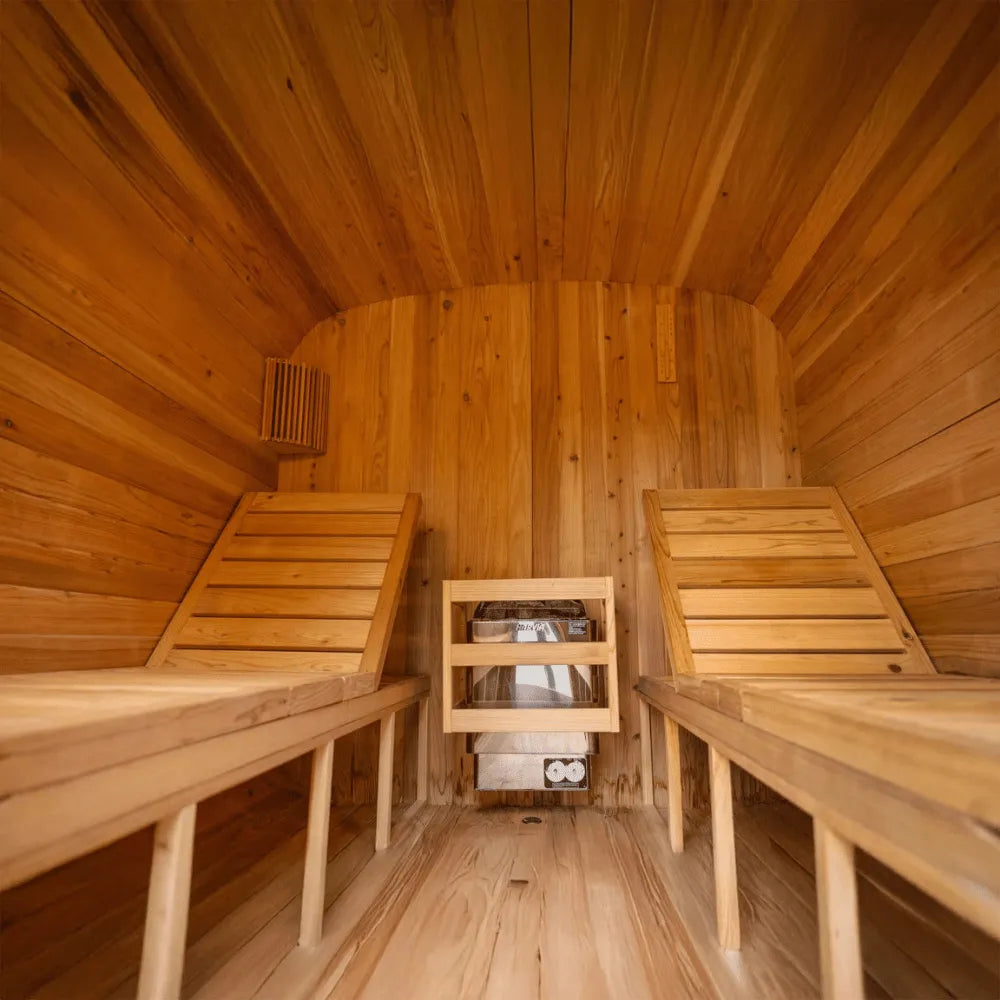 ALEKO Arnica Rustic Cedar Square Sauna – 6 Person