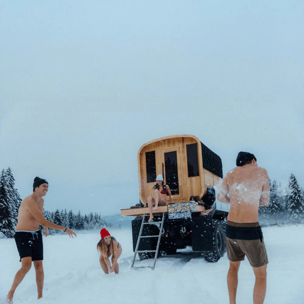 ALEKO Arnica Rustic Cedar Square Sauna – 6 Person