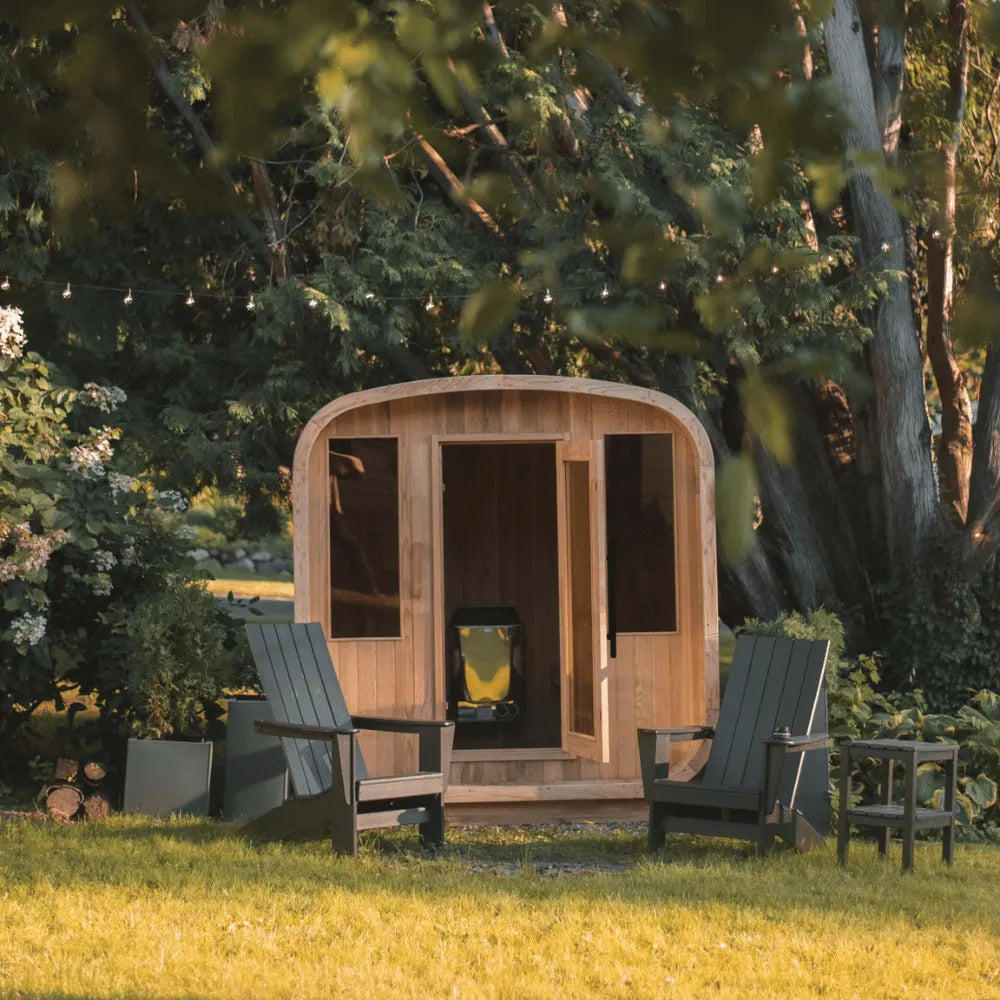 ALEKO Arnica Rustic Cedar Square Sauna – 4 Person