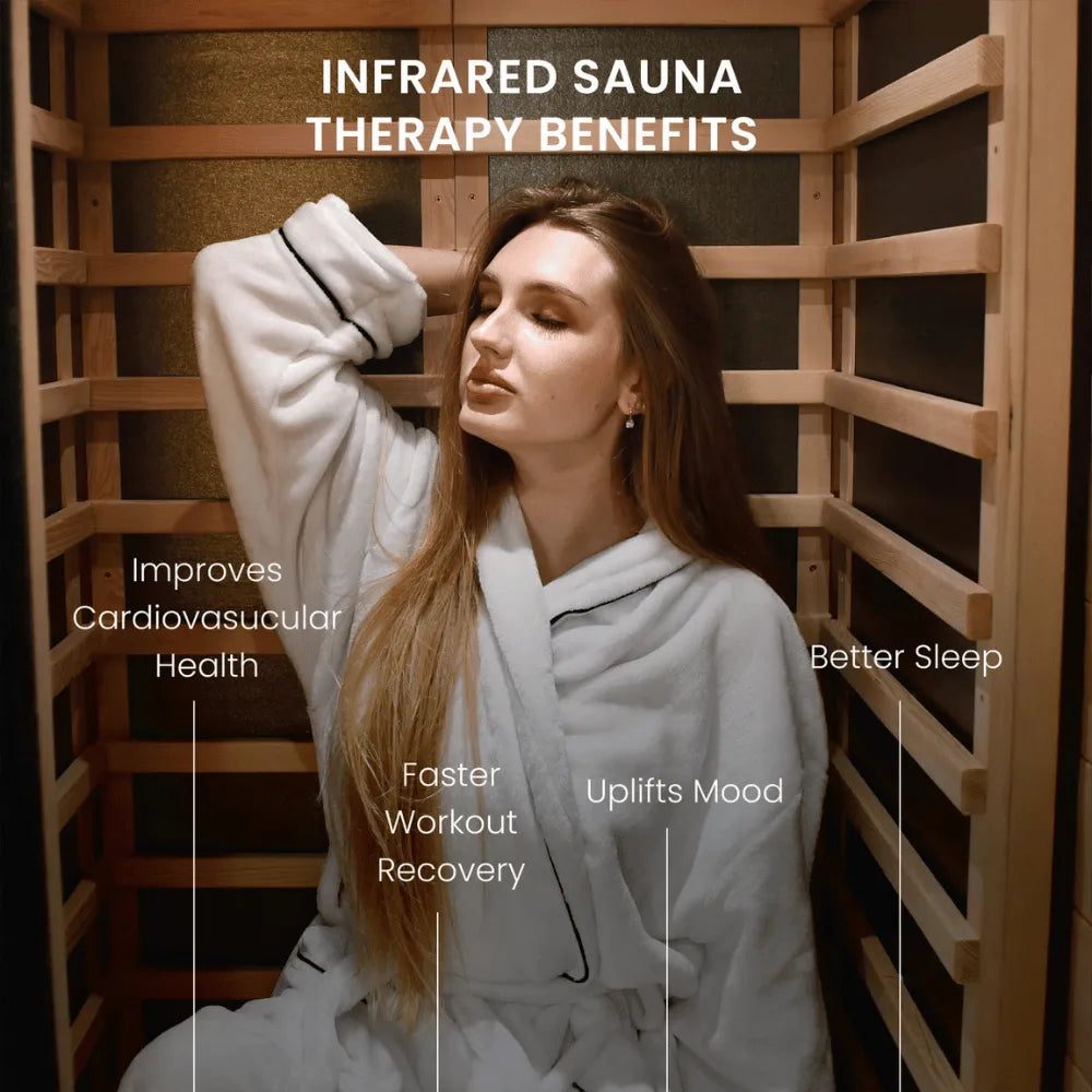ALEKO Oasis Hemlock Infrared Sauna – 1 Person
