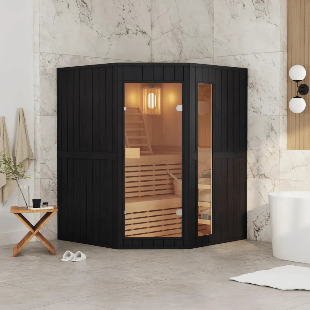 ALEKO Viola Canadian Hemlock Traditional Indoor Sauna – 3–4 Person