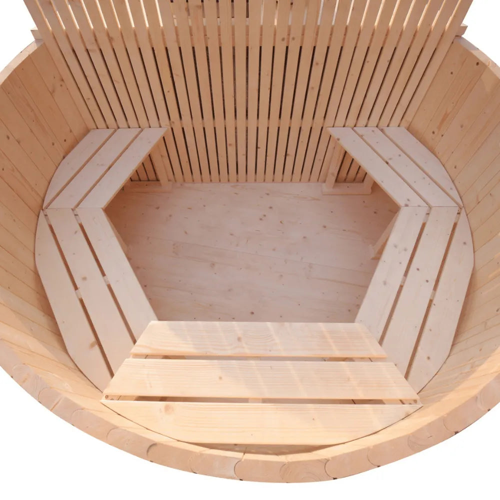 ALEKO Wood-Fired Hot Tub and Ice Bath with Internal Stove – 4–5 Person Pine