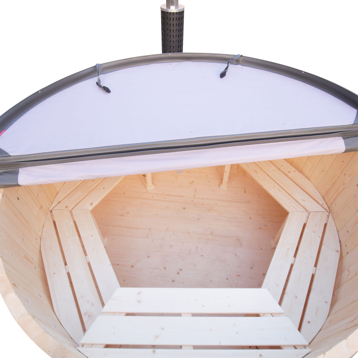 ALEKO Wood-Fired Hot Tub and Ice Bath – 4–5 Person Pine