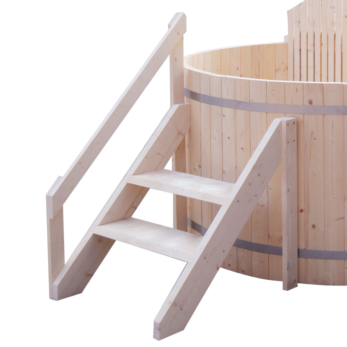 ALEKO Wood-Fired Hot Tub and Ice Bath with Internal Stove – 4–5 Person Pine