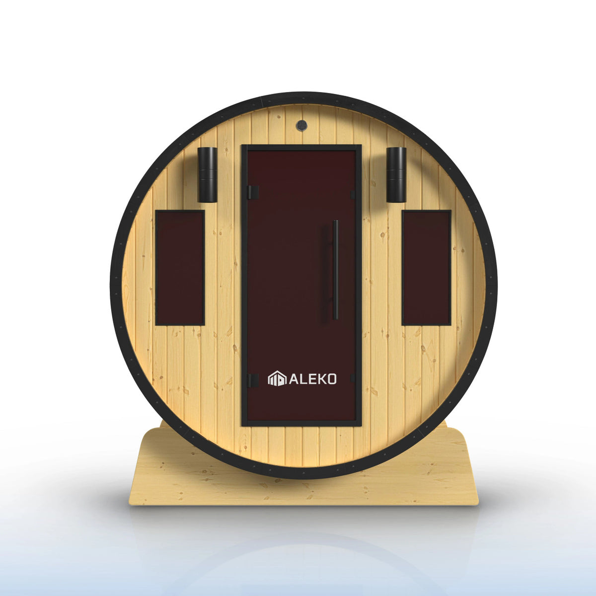 ALEKO Celasia White Finland Pine Barrel Sauna – 3–4 Person