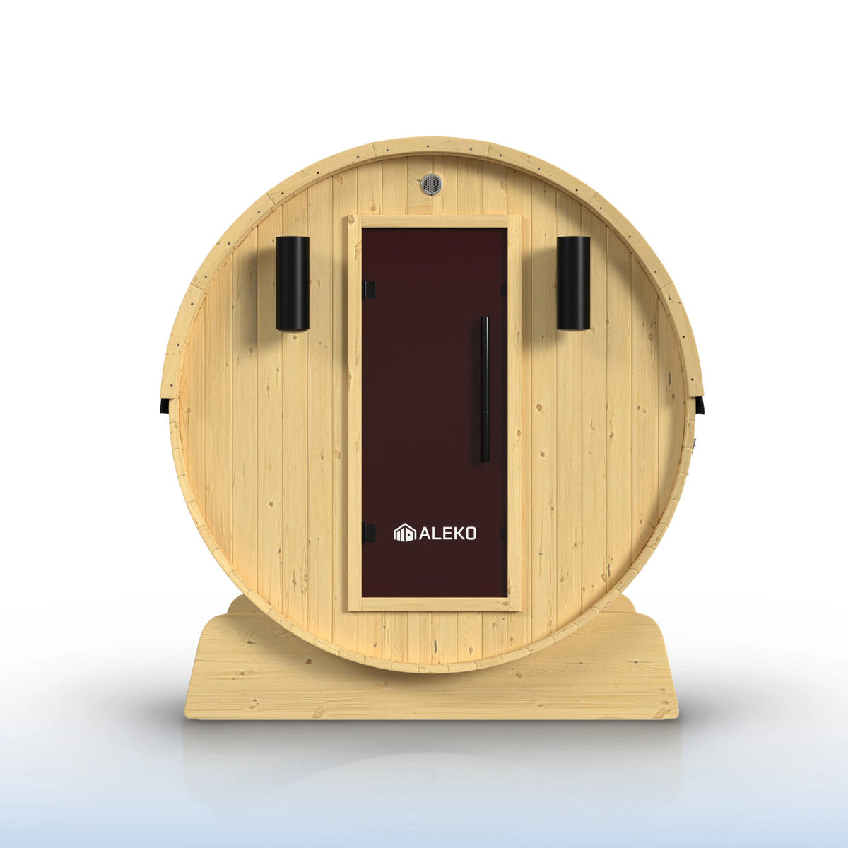 ALEKO Anémona White Finland Pine Barrel Sauna – 3–4 Person