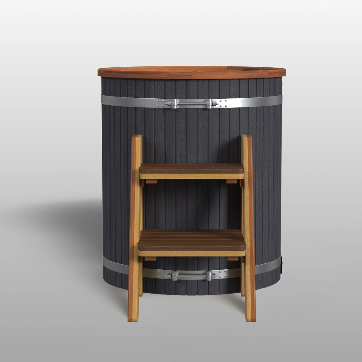 ALEKO Lumina Outdoor Wooden Ice Bath Cold Plunge Tub – 118 Gallons