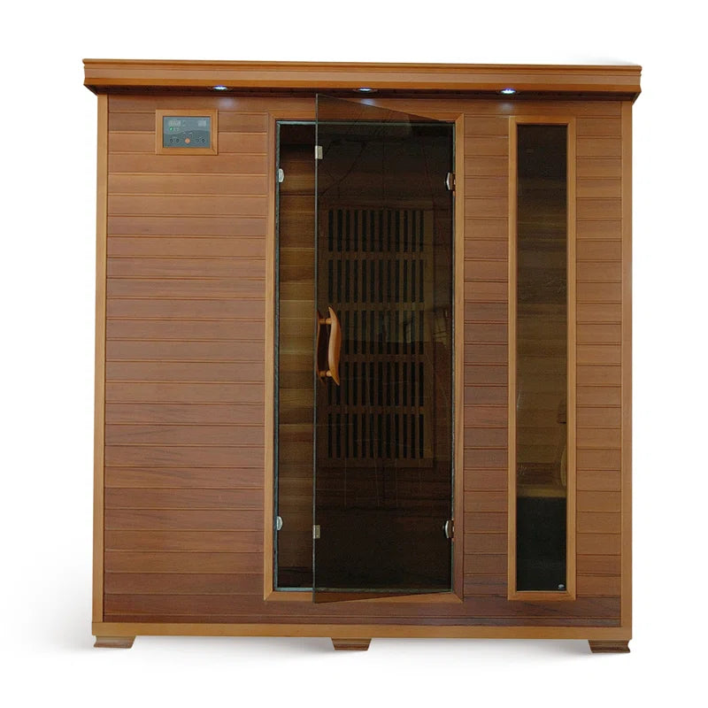 Klondike 4-Person Cedar Infrared Sauna with 9 Heaters
