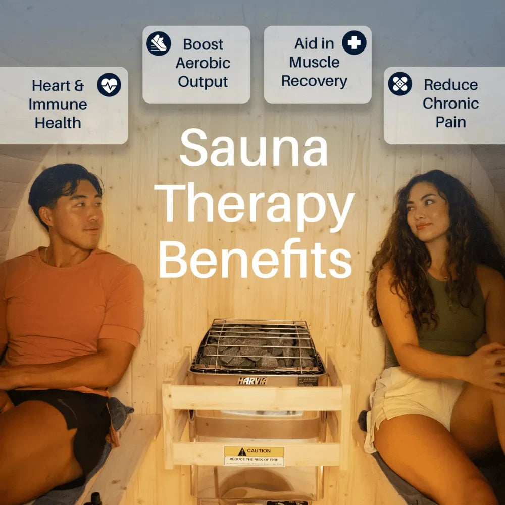 ALEKO Liatris Red Cedar Barrel Sauna with Panoramic Window – 6–8 Person