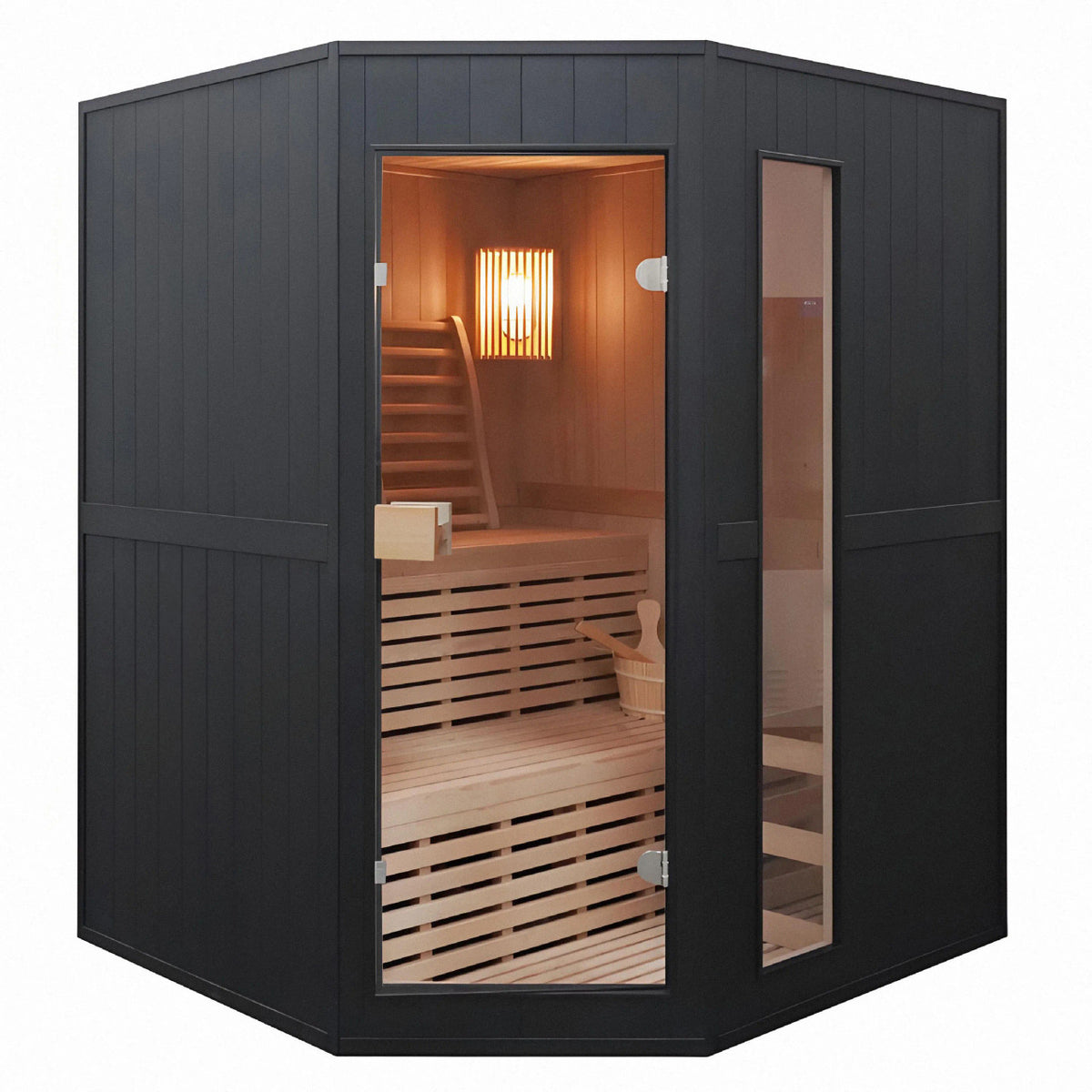 ALEKO Viola Canadian Hemlock Traditional Indoor Sauna – 3–4 Person