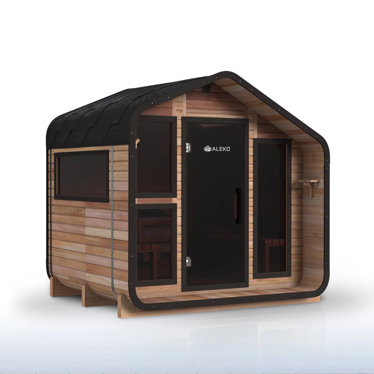 ALEKO Bluet Outdoor Sauna – 6 Person