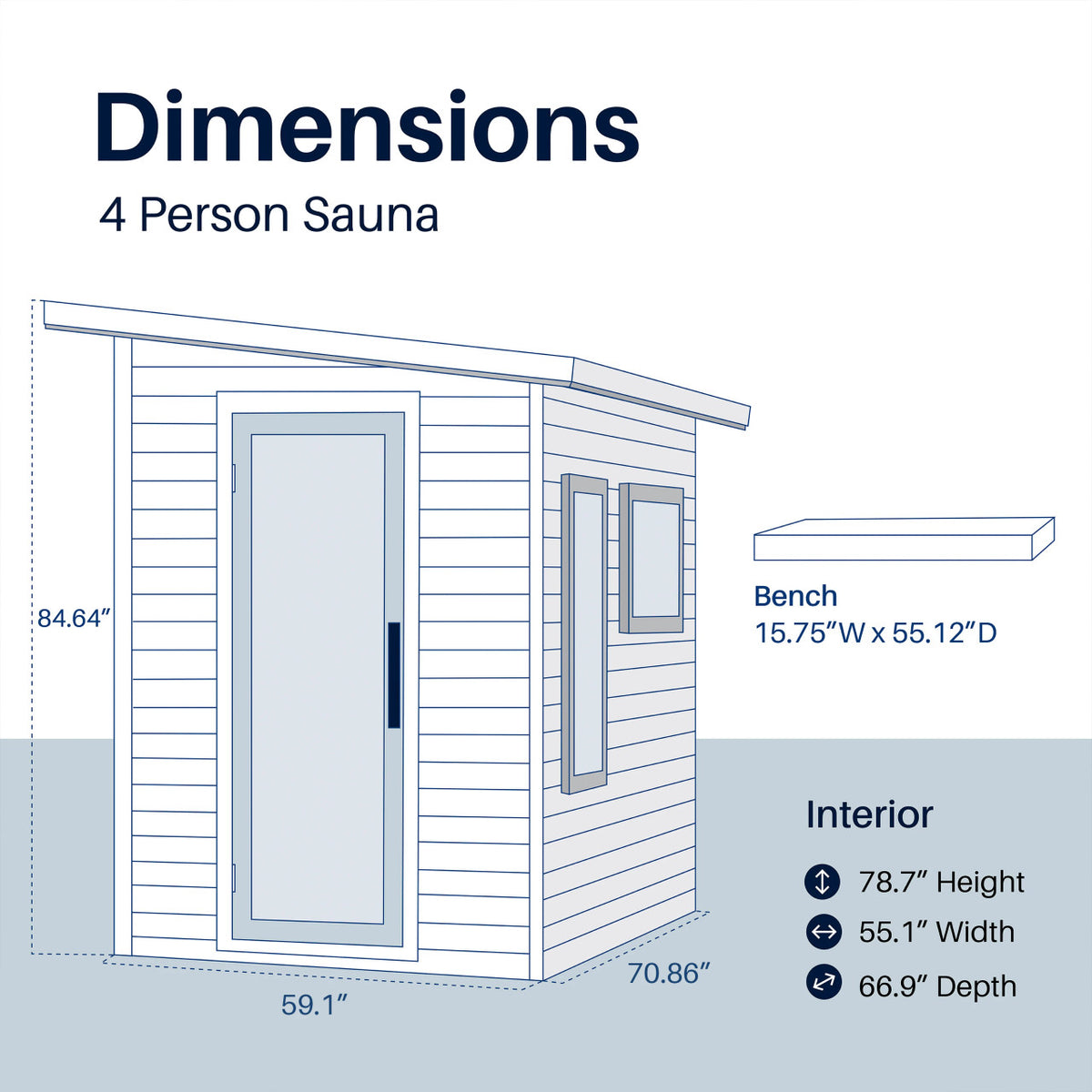 ALEKO Selenia Outdoor Sauna – 4 Person